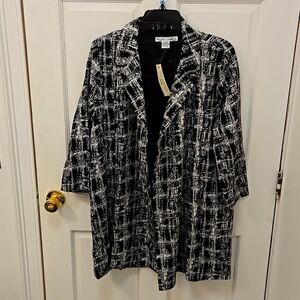 3/4 sleeve Open Cardigan W/Pockets